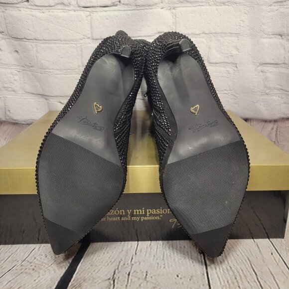 Thalia Sodi Rhinestone Raquell Pointed Toe Stiletto Boot - Picture 10 of 11